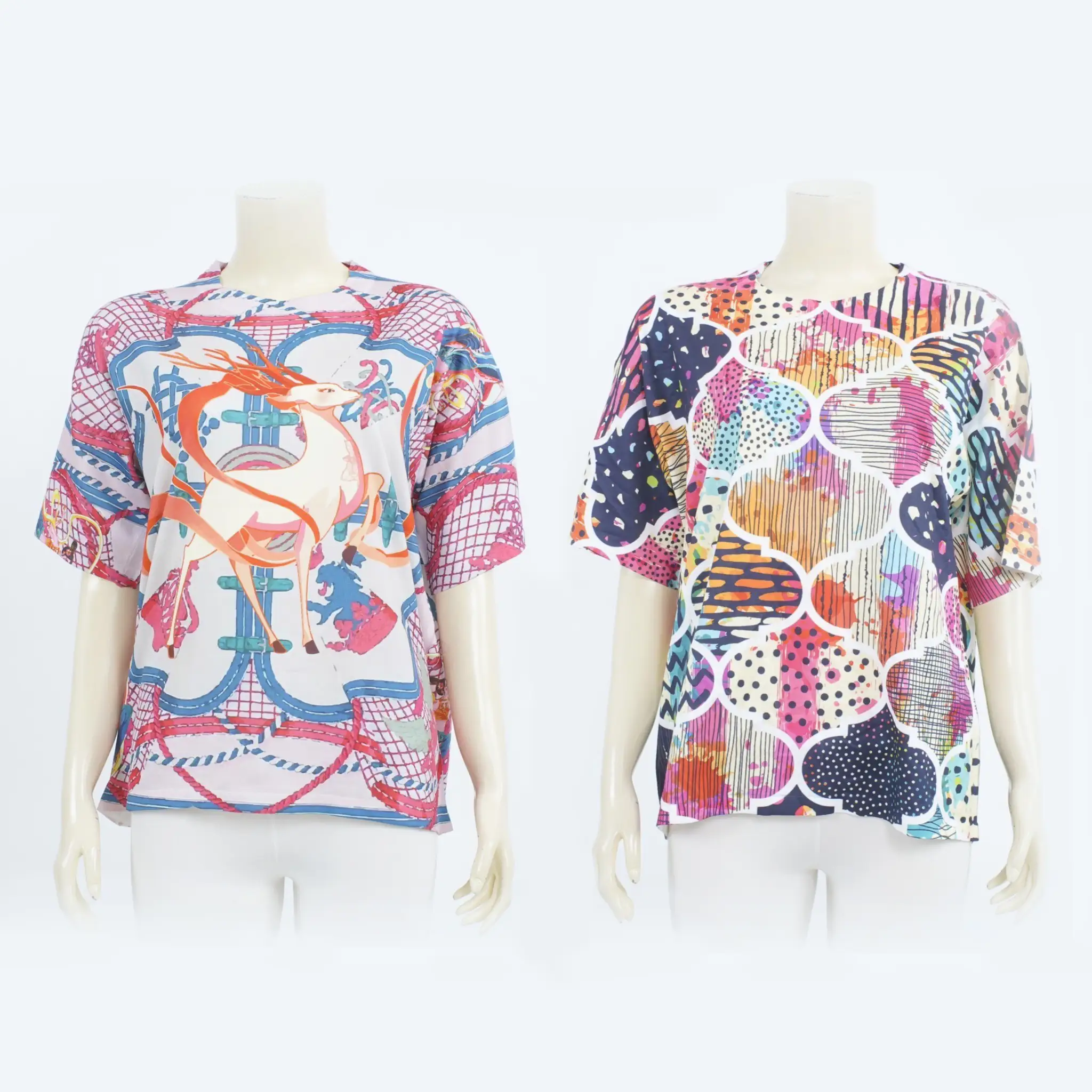 เสื้อคอกลม แขนสั้น ลายกราฟิก