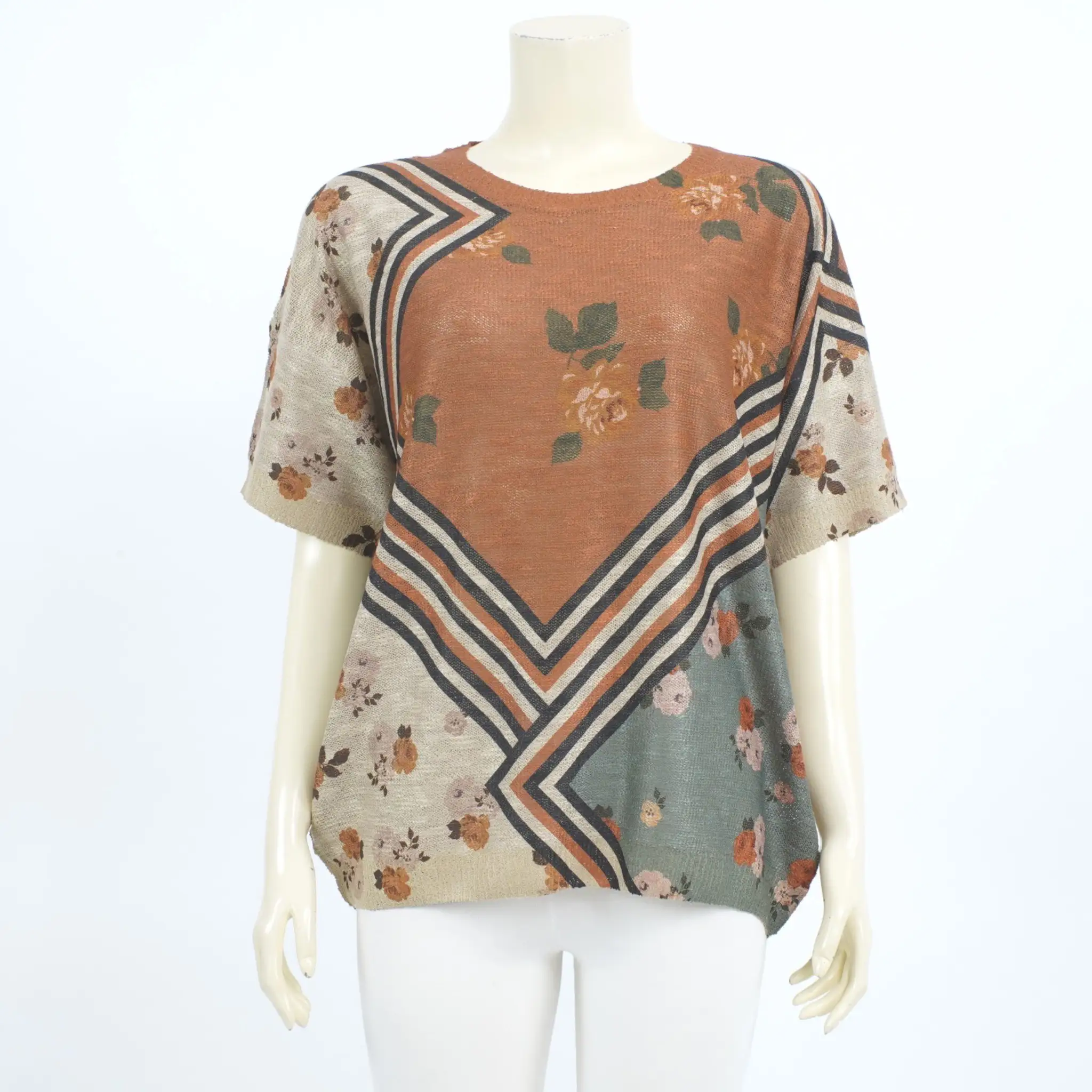 เสื้อคอกลม แขนสั้น ผ้าลินินผสมคอตตอน - Image 7