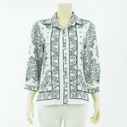 เสื้อเชิ้ตแขนกระบอก 4 ส่วนผ้าลายเพสลีย์ - Image 3