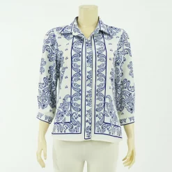 เสื้อเชิ้ตแขนกระบอก 4 ส่วนผ้าลายเพสลีย์ - Image 6