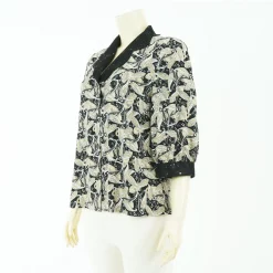 เสื้อคอปกกล้วยหอมแขนพอง 4 ส่วนผ้าลายเพสลีย์ - Image 3
