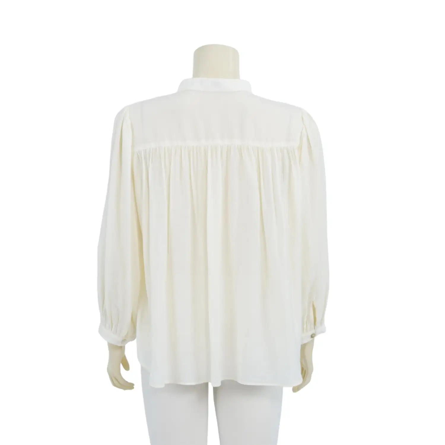 เสื้อคอจีนแขน 5 ส่วนแต่งผ้าปักลายดอกไม้ - Image 3
