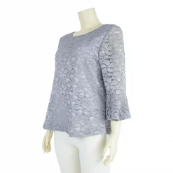 เสื้อคอกลม แขนกระบอก ปลายแขนระบาย ผ้าลูกไม้แฟนซี - Image 3