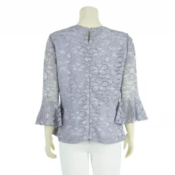 เสื้อคอกลม แขนกระบอก ปลายแขนระบาย ผ้าลูกไม้แฟนซี - Image 2