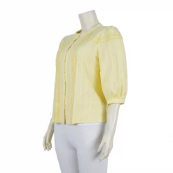 เสื้อคอกลม แขนพองยาว 4 ส่วน ผ้าทอลาย 3 มิติ - Image 2