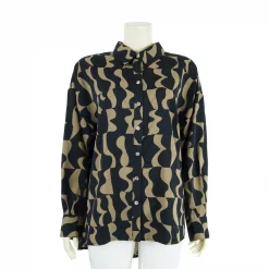 เสื้อเชิ้ต แขนยาว ทรงโอเวอร์ไซซ์ ดีไซน์ไหล่ตก