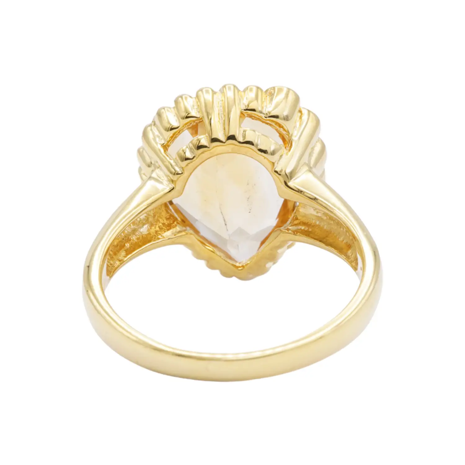 แหวนเงิน925 ชุบทอง18K ประดับซิทรินและเซอร์คอนสีขาว - Image 4