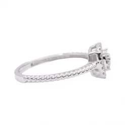แหวนทองขาว18K ประดับเพชร ดีไซน์ Fashion Ring - Image 3