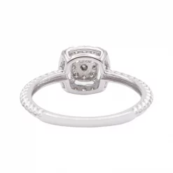 แหวนทองขาว18K ประดับเพชร ดีไซน์ Fashion Ring - Image 4