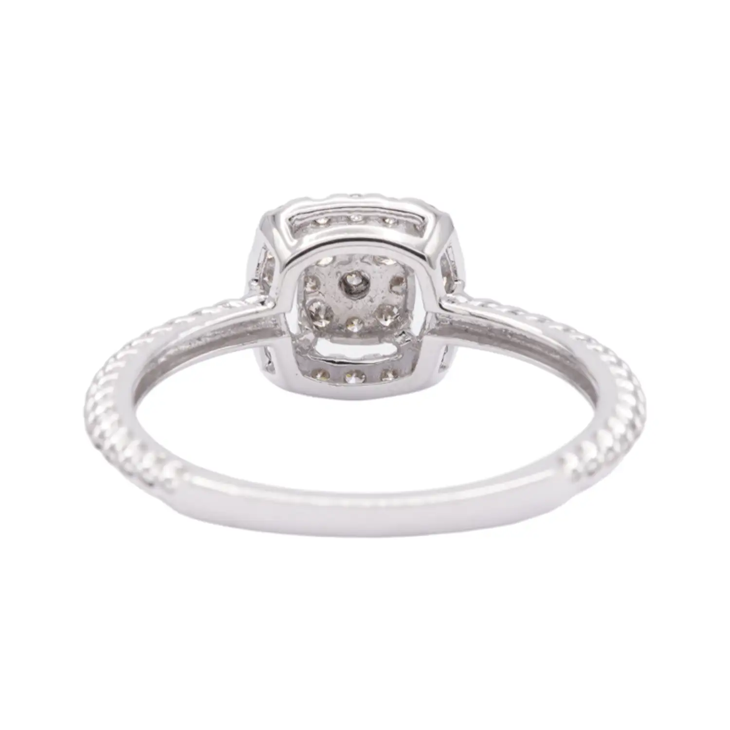 แหวนทองขาว18K ประดับเพชร ดีไซน์ Fashion Ring - Image 4