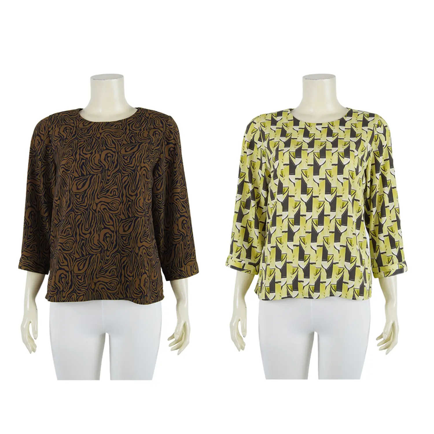 เสื้อคอกลม แขน 4 ส่วน ผ้าพีชสกิน