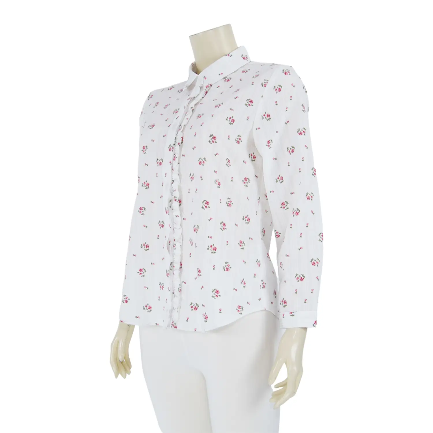 เสื้อเชิ้ต แขนยาว ผ้าลายดอกไม้ - Image 2