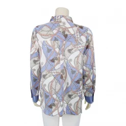 เสื้อเชิ้ต  แขนกระบอกยาว ผ้าลายเชือกโซ่ และเข็มขัด - Image 3