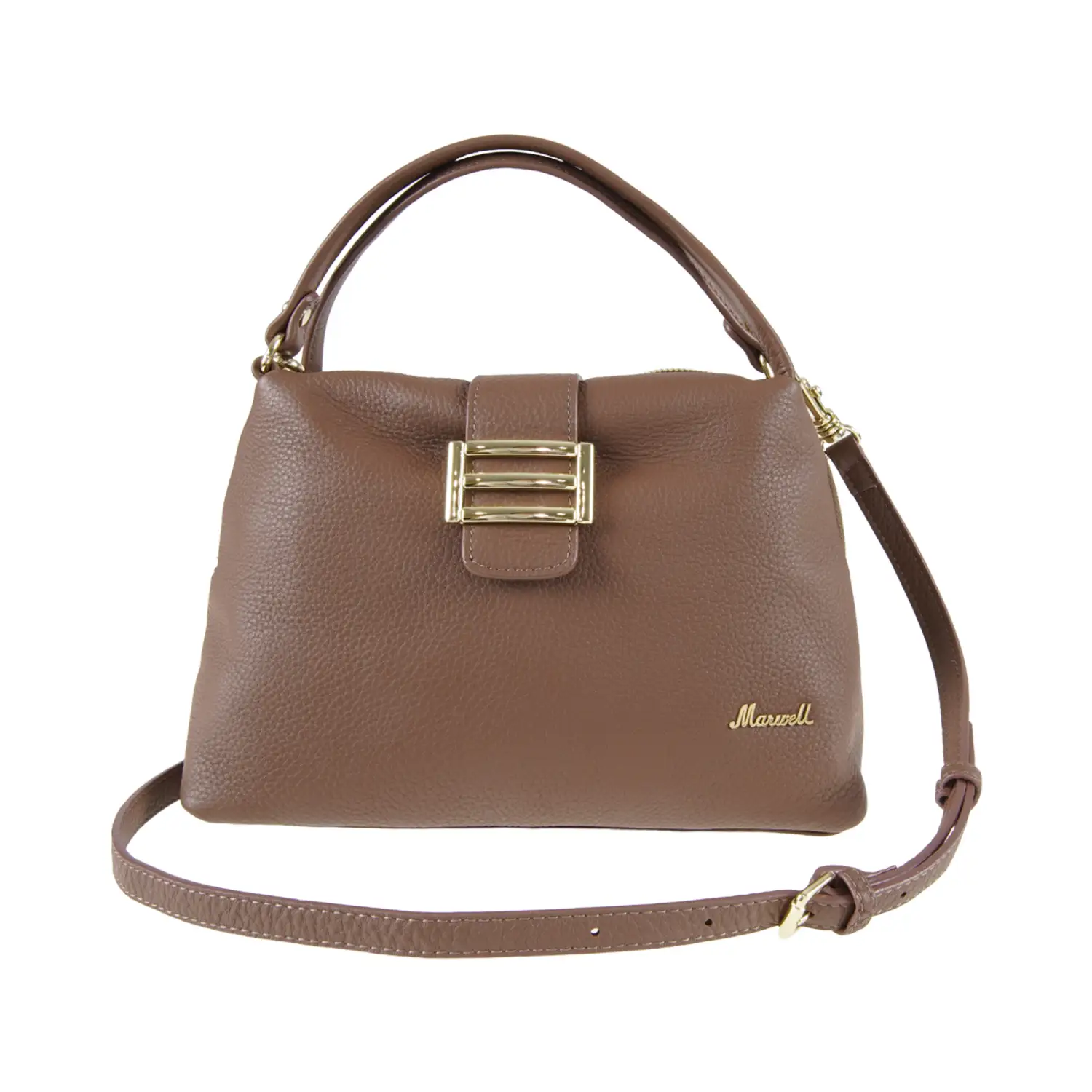 กระเป๋าหนังวัว ปั๊มลายลิ้นจี่ทรง duffle tote (ใช้งานได้ 2 แบบ) - Image 5