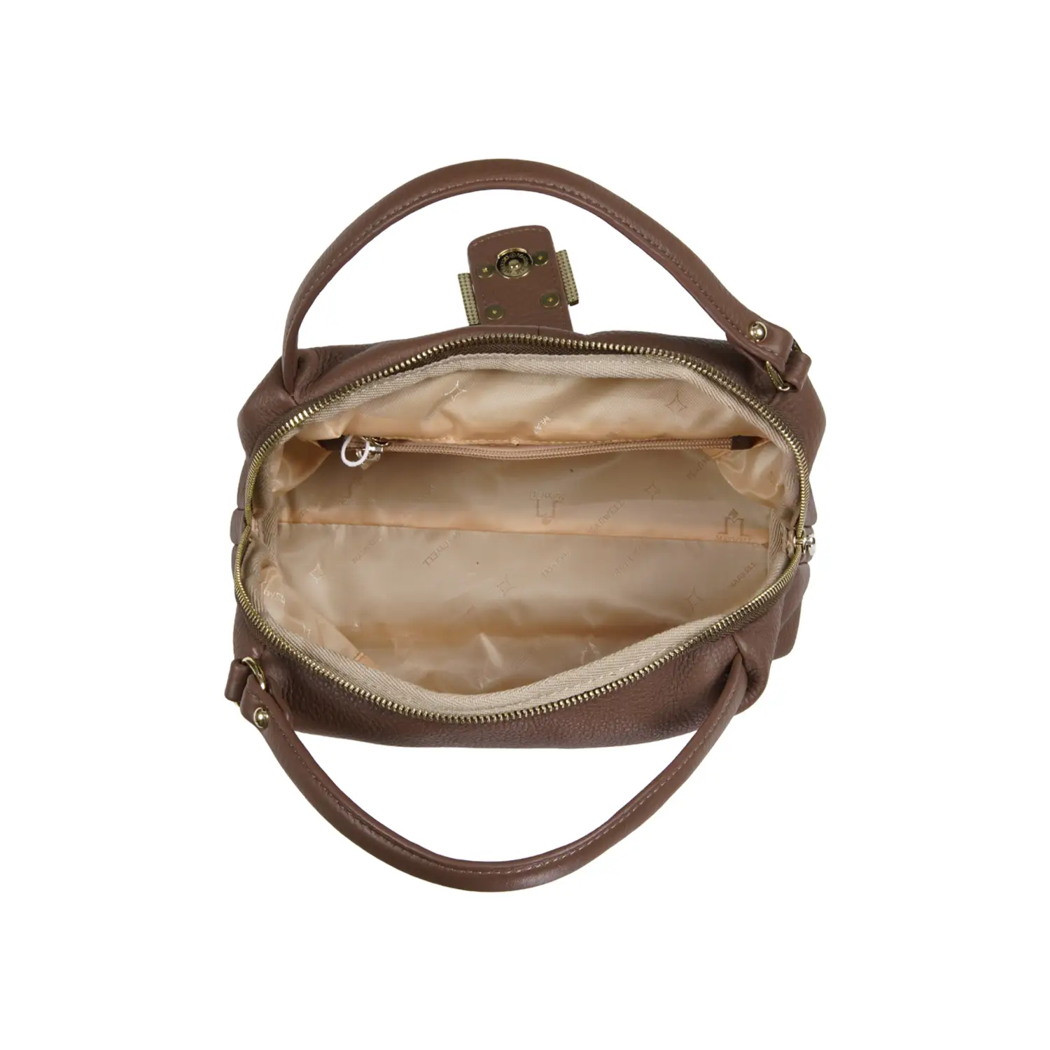 กระเป๋าหนังวัว ปั๊มลายลิ้นจี่ทรง duffle tote (ใช้งานได้ 2 แบบ) - Image 10