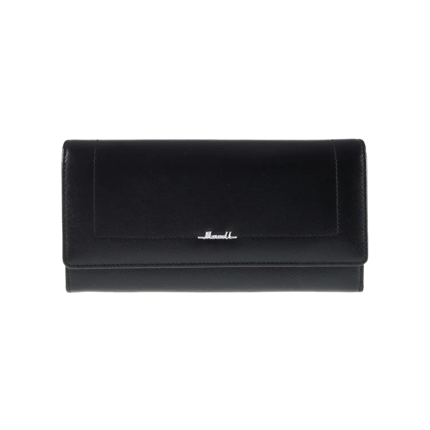 กระเป๋าสตางค์หนังวัว ปั๊มลาย Saffiano แบบยาว ดีไซน์ฝาปิดกระดุมแม่เหล็ก - Image 3