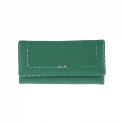 กระเป๋าสตางค์หนังวัว ปั๊มลาย Saffiano แบบยาว ดีไซน์ฝาปิดกระดุมแม่เหล็ก - Image 4