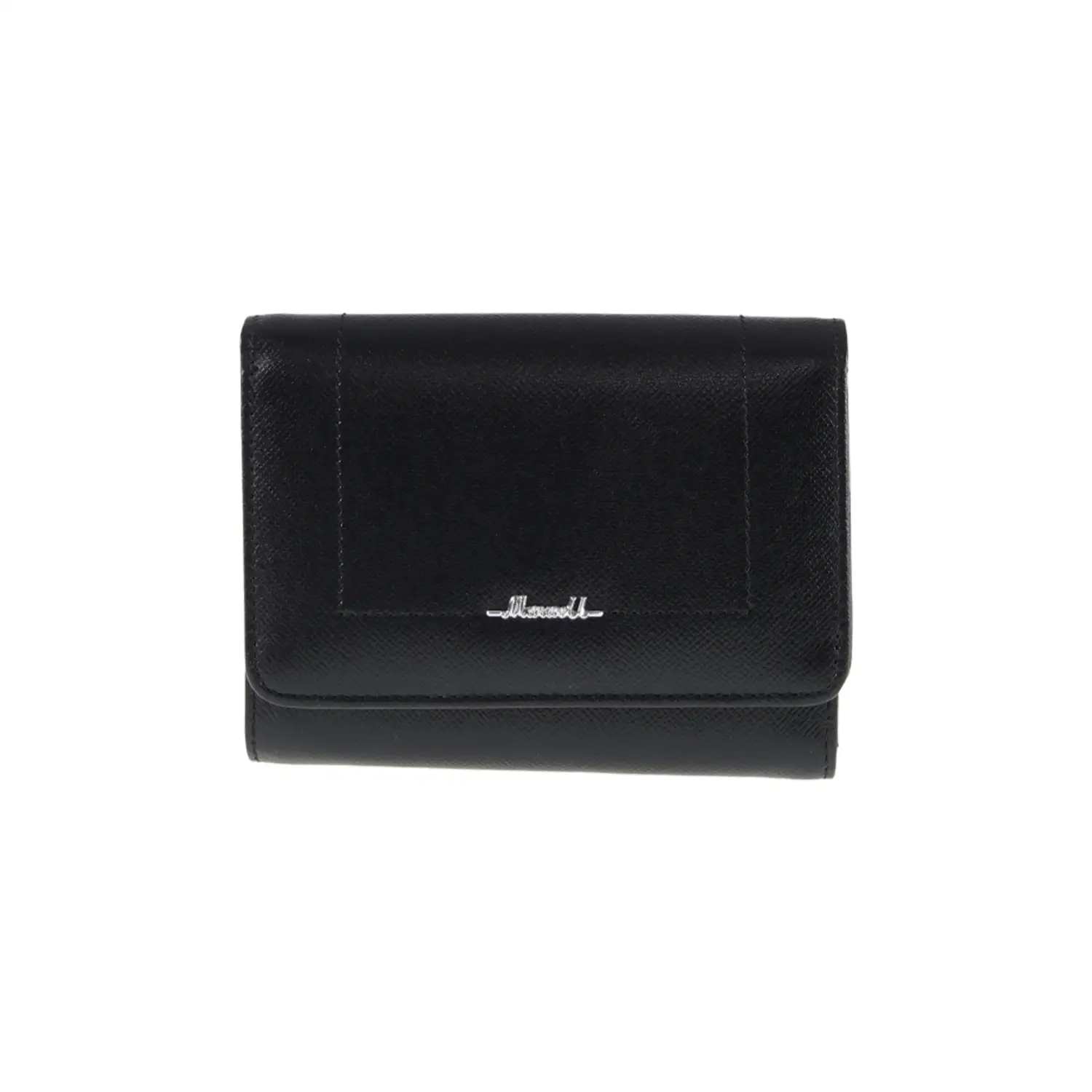 กระเป๋าสตางค์หนังวัว ปั๊มลาย Saffiano แบบสั้น ดีไซน์ฝาปิดกระดุมแม่เหล็ก - Image 2