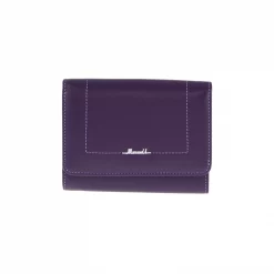 กระเป๋าสตางค์หนังวัว ปั๊มลาย Saffiano แบบสั้น ดีไซน์ฝาปิดกระดุมแม่เหล็ก - Image 3