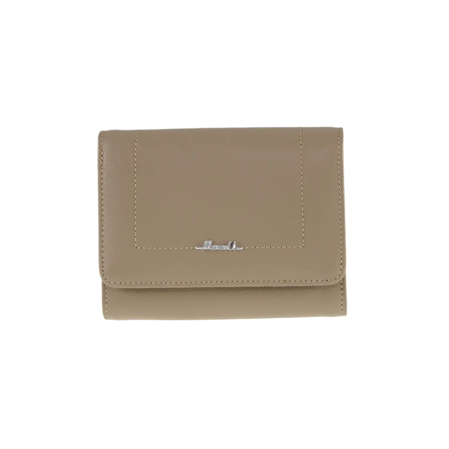 กระเป๋าสตางค์หนังวัว ปั๊มลาย Saffiano แบบสั้น ดีไซน์ฝาปิดกระดุมแม่เหล็ก - Image 4