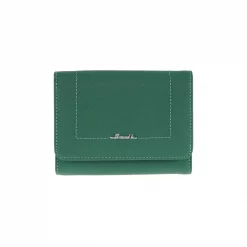 กระเป๋าสตางค์หนังวัว ปั๊มลาย Saffiano แบบสั้น ดีไซน์ฝาปิดกระดุมแม่เหล็ก - Image 5