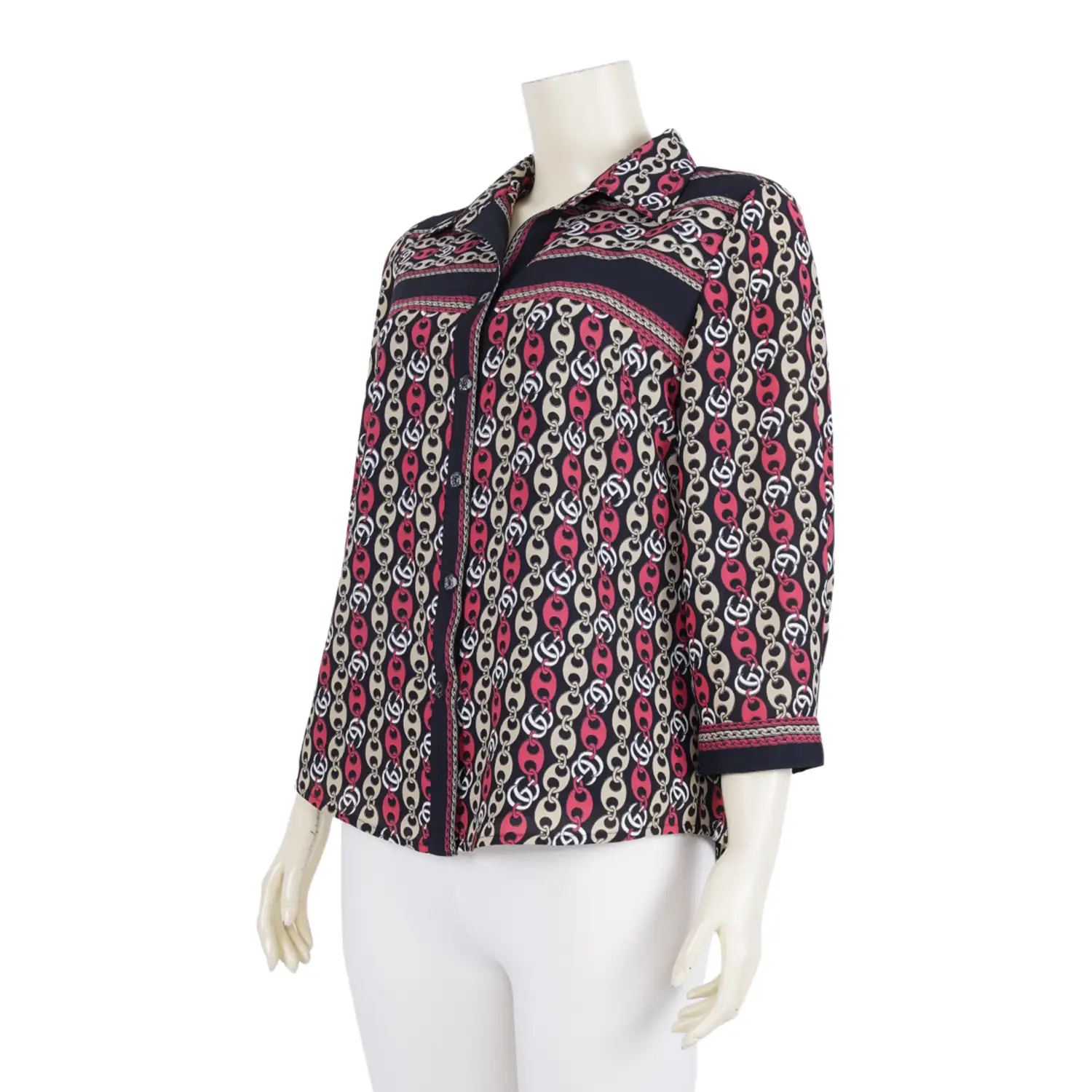 เสื้อเชิ้ต แขน 4 ส่วน ลายสร้อยและโซ่ - Image 4