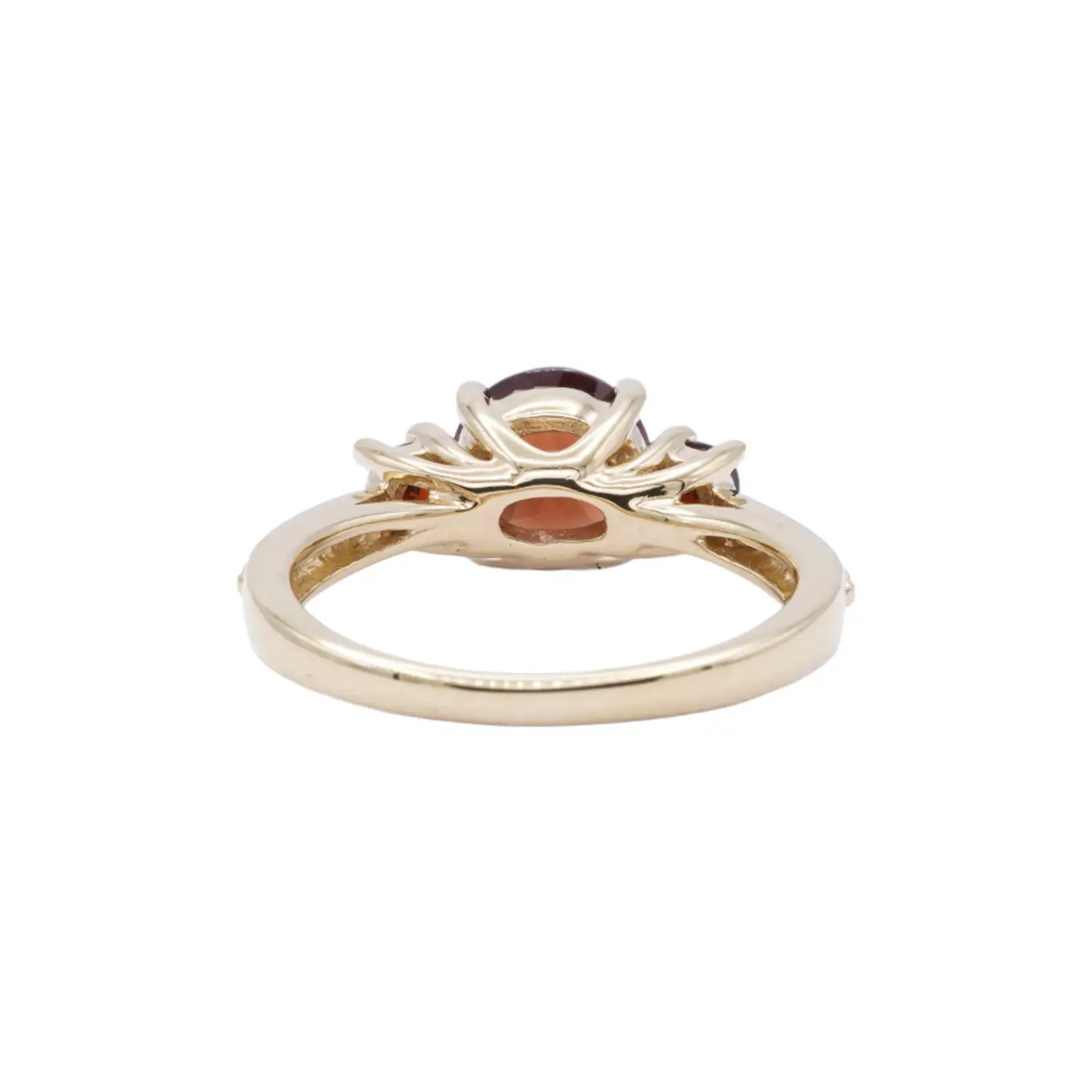 แหวนเงิน925 ชุบทอง14K ประดับการ์เนต - Image 4