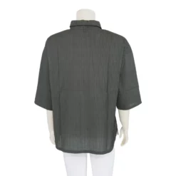 เสื้อเชิ้ตแขน 3 ส่วน ผ้าตีเกล็ดผสม - Image 3