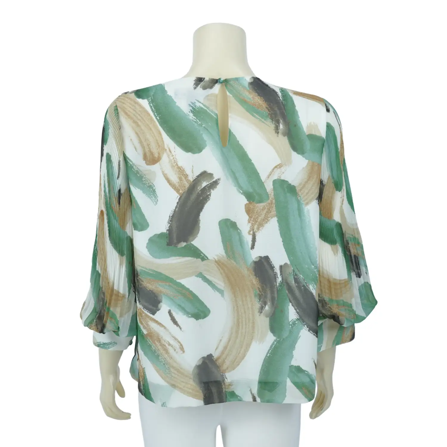 เสื้อสตรีคอปาด แขน 4 ส่วน แขนพองอัดพลีท - Image 3