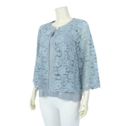 เสื้อแจ็คเก็ต แขน 4 ส่วน  ผ้าลูกไม้ทูโทน - Image 2