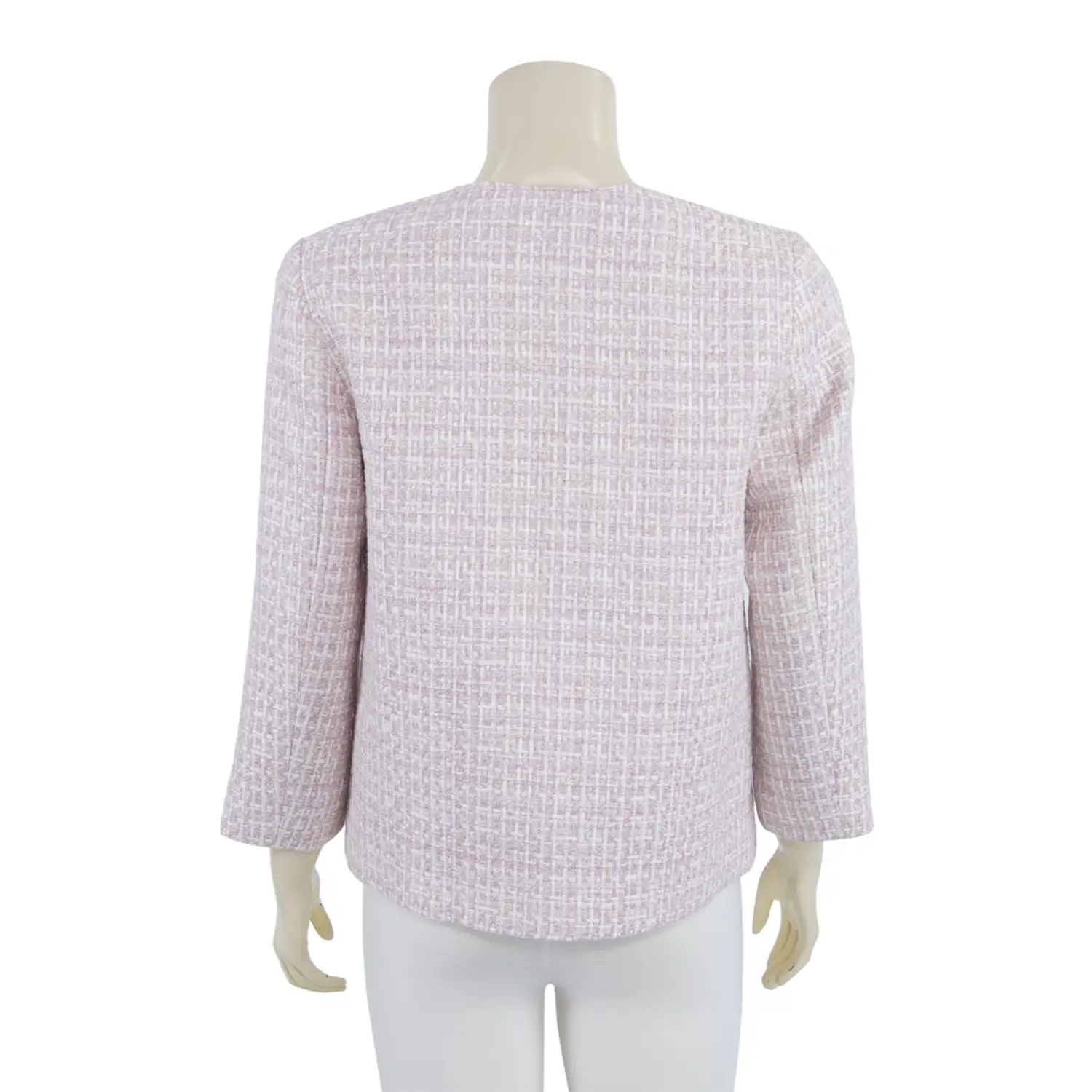 เสื้อแจ็คเก็ต คอกลม แขนยาว ผ้าทวีตแต่งด้ายชิมเมอร์ - Image 5