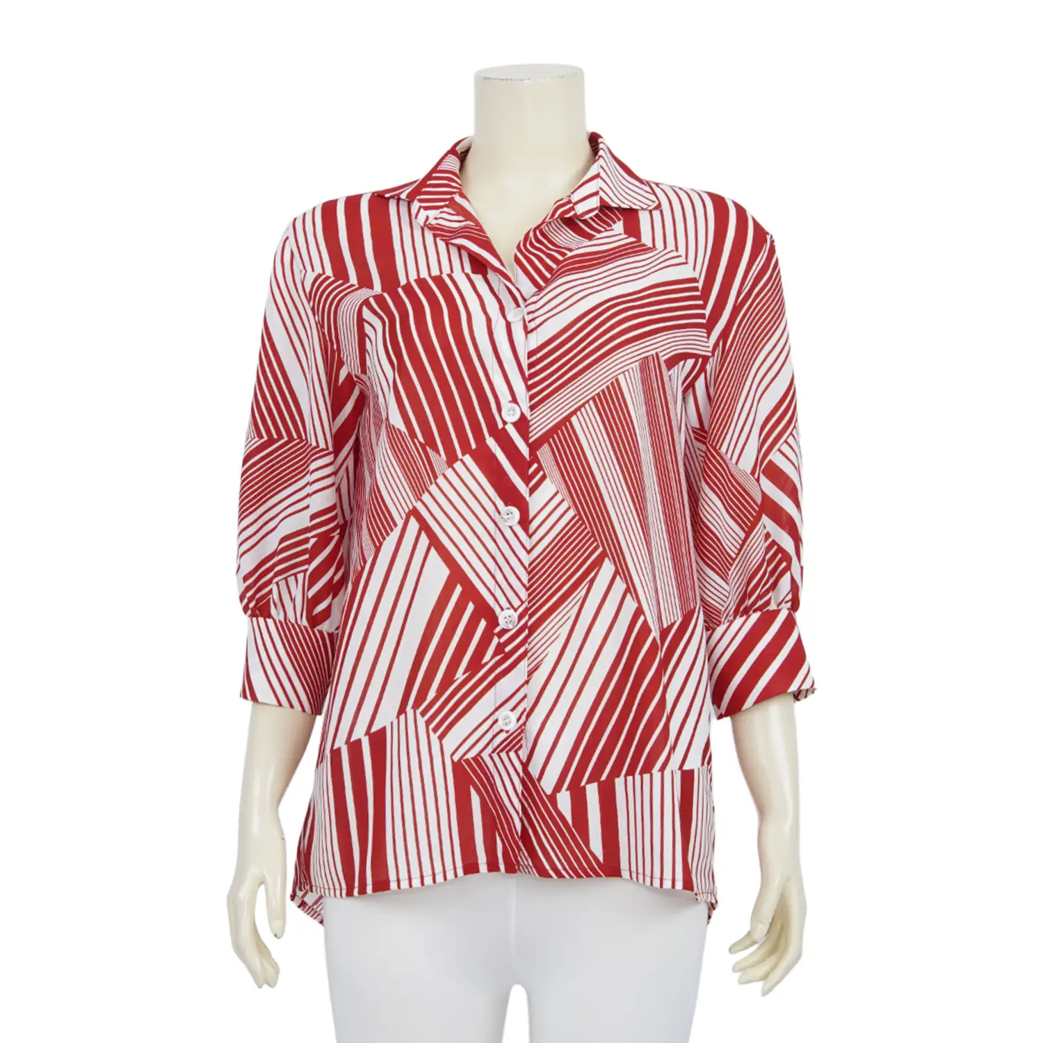 เสื้อเชิ้ต แขน 3 ส่วน ลายทรอปิคอล - Image 2
