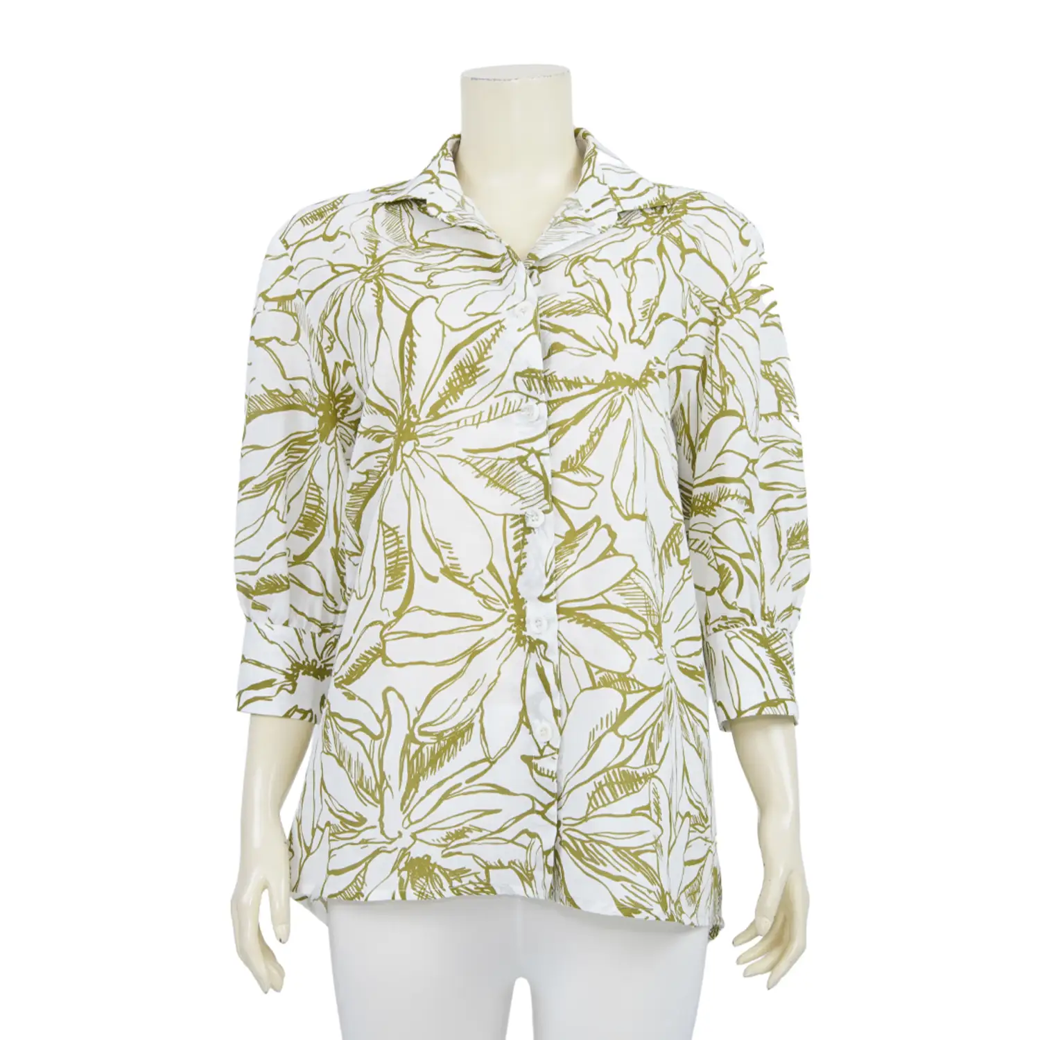 เสื้อเชิ้ต แขน 3 ส่วน ลายทรอปิคอล - Image 4