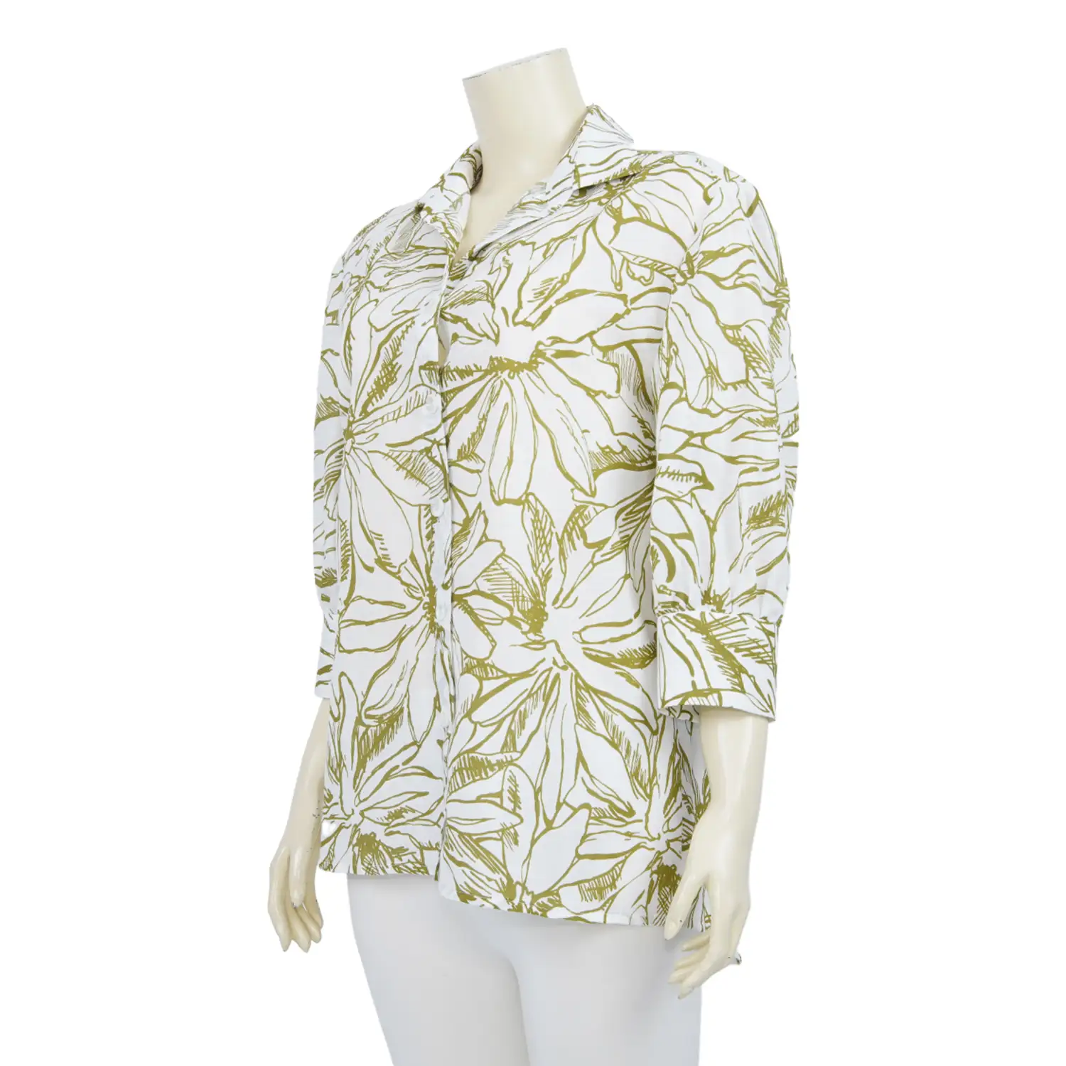 เสื้อเชิ้ต แขน 3 ส่วน ลายทรอปิคอล - Image 5