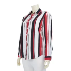 เสื้อเชิ้ตแขนยาว ลายทางแนวดิ่ง - Image 2