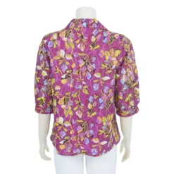 เสื้อเชิ้ตแขนกระบอก 3 ส่วน ผ้าลูกไม้ราเชลลายดอกไม้ - Image 3