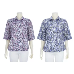 เสื้อเชิ้ตแขนกระบอก 3 ส่วน ผ้าลูกไม้ราเชลทอลาย