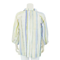 เสื้อเชิ้ต แขนแร็กแลนยาว 5 ส่วน ผ้าลินินพิมพ์ลาย - Image 5