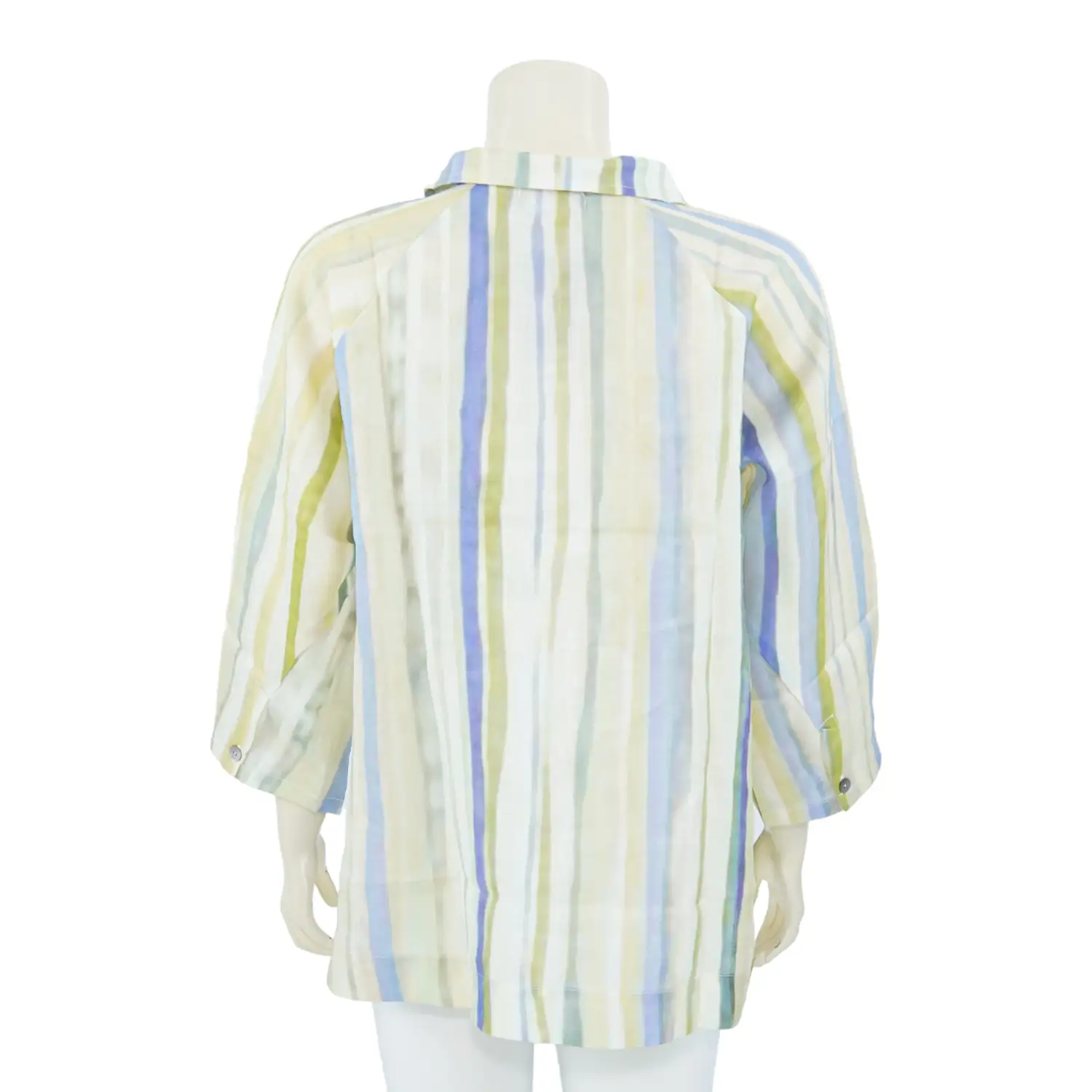 เสื้อเชิ้ต แขนแร็กแลนยาว 5 ส่วน ผ้าลินินพิมพ์ลาย - Image 5