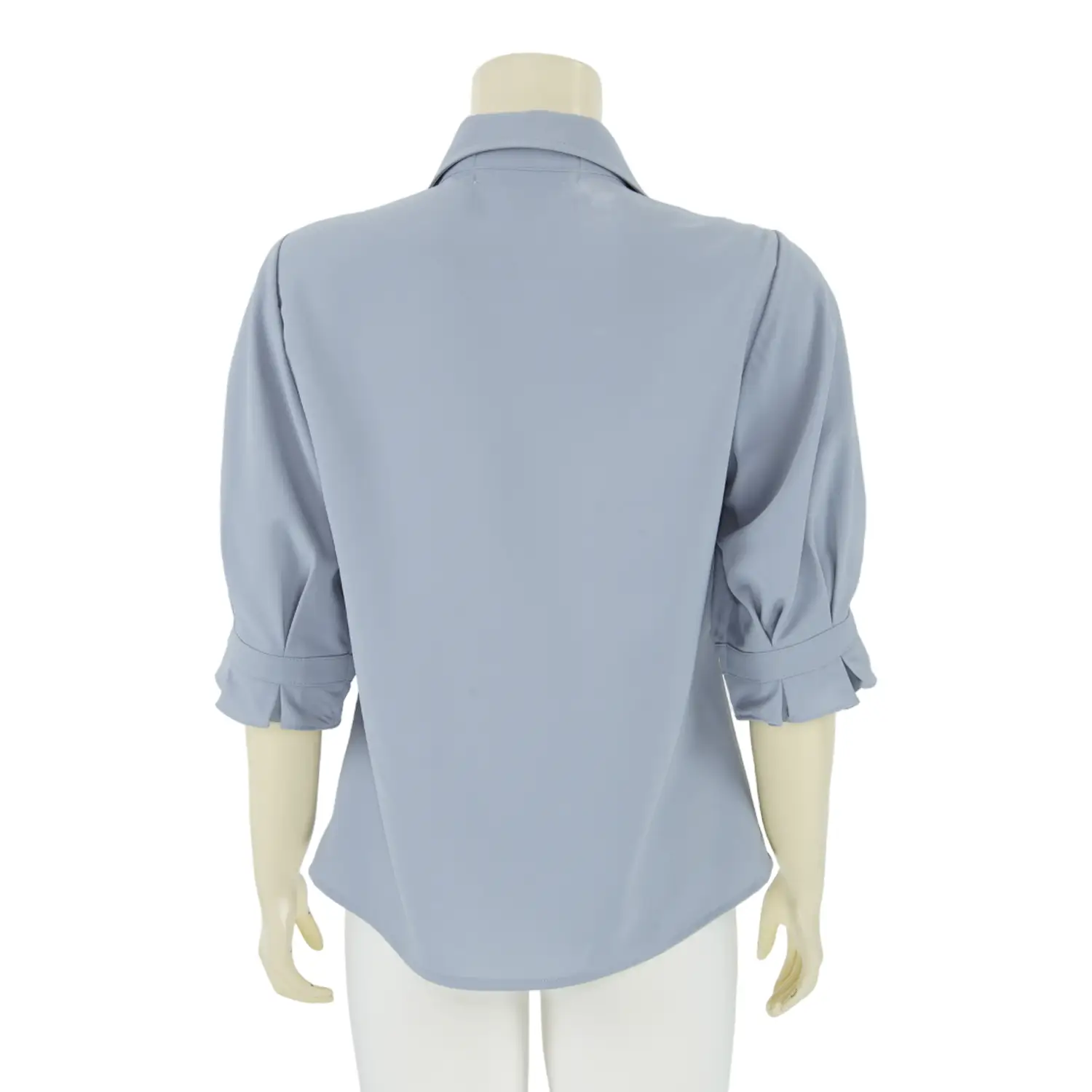 เสื้อเชิ้ต แขน 3 ส่วน แต่งช่อลูกไม้ - Image 3