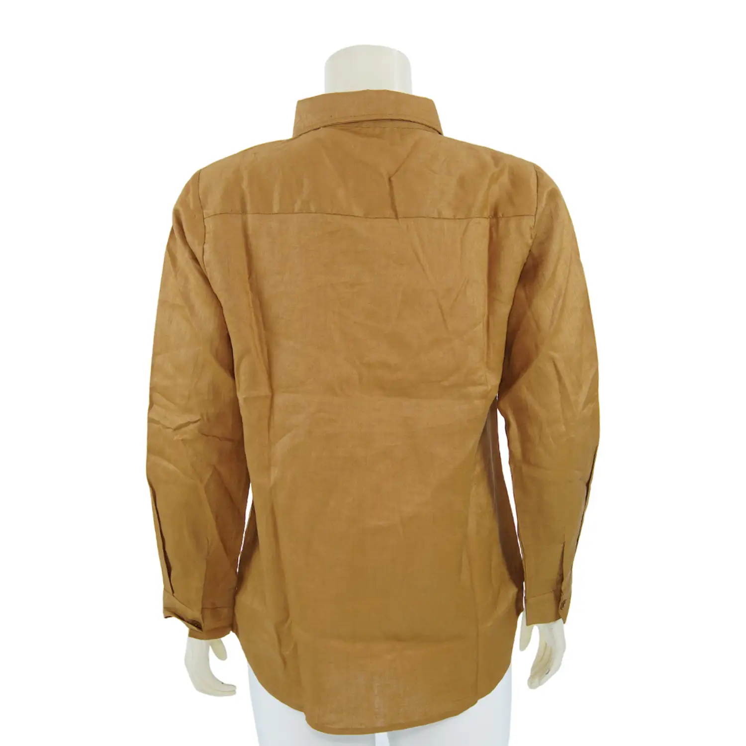 เสื้อเชิ่ตแขนยาว ผ้าลินินสีพื้น - Image 6