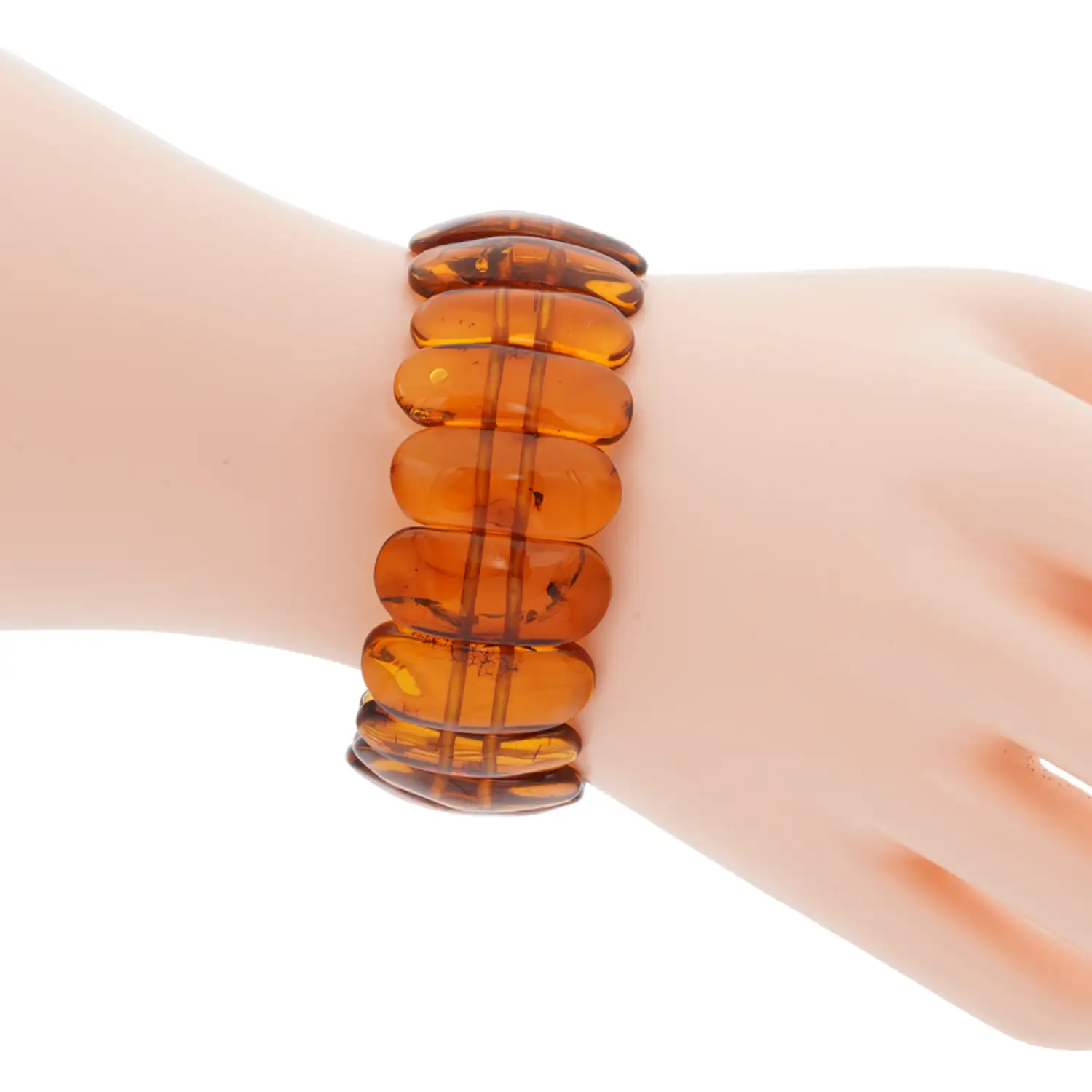สร้อยข้อมืออำพันบอลติกสีคอนยัค - Image 2