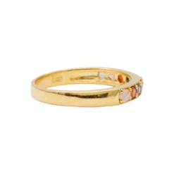 แหวนเงิน925 ชุบทอง24K ประดับอัญมณีหลากชนิด - Image 3