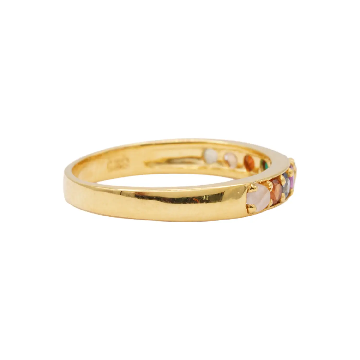 แหวนเงิน925 ชุบทอง24K ประดับอัญมณีหลากชนิด - Image 3