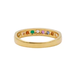 แหวนเงิน925 ชุบทอง24K ประดับอัญมณีหลากชนิด - Image 4