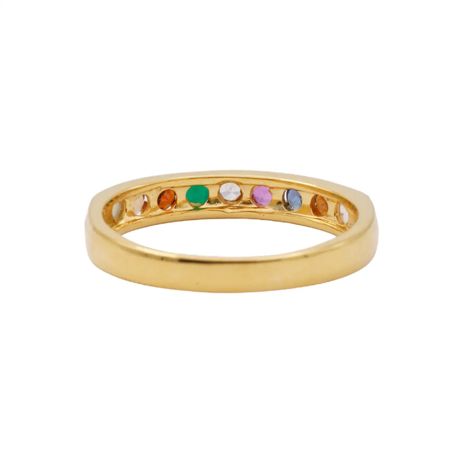 แหวนเงิน925 ชุบทอง24K ประดับอัญมณีหลากชนิด - Image 4