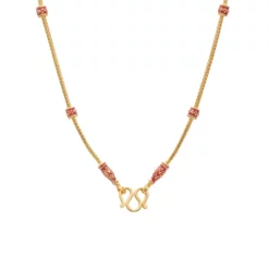 สร้อยคอเงิน925 ชุบทอง24K ลายสี่เสา