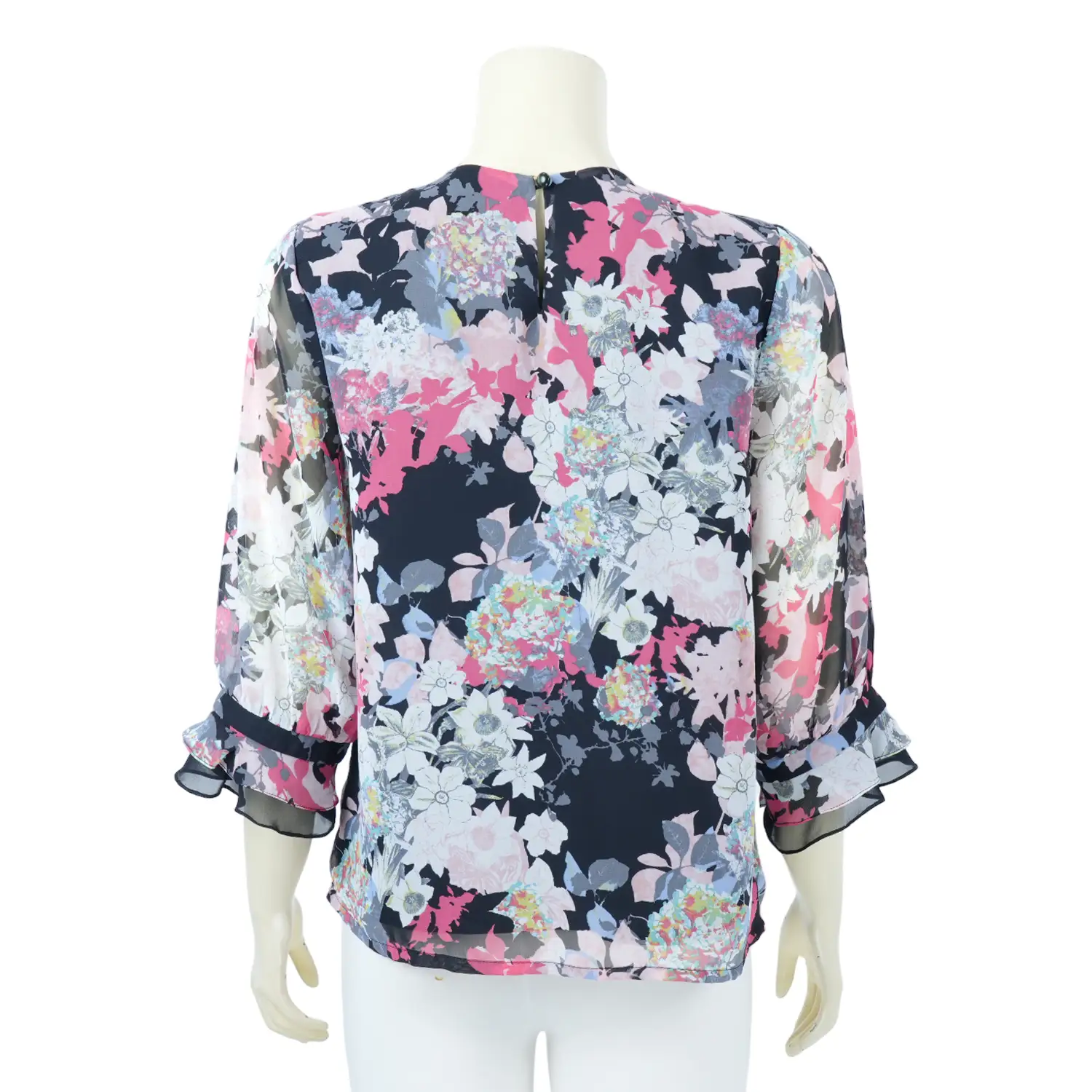 เสื้อคอกลม แขน 3 ส่วน ลายฟลอรัล - Image 5