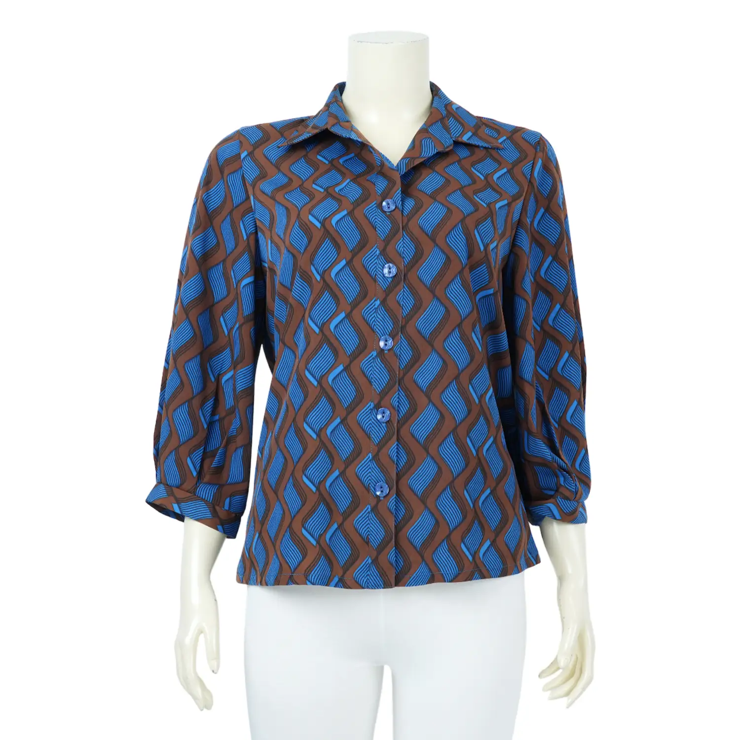 เสื้อเชิ้ตแขน 3 ส่วน ลายโมดา เวฟ - Image 2