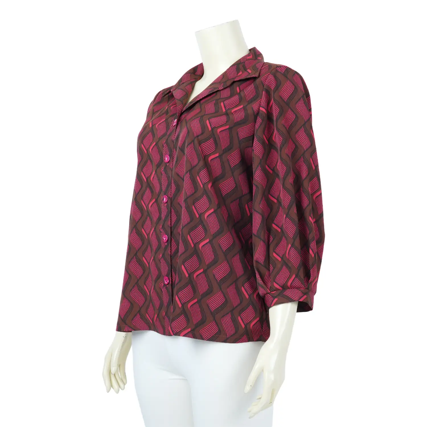 เสื้อเชิ้ตแขน 3 ส่วน ลายโมดา เวฟ - Image 4